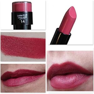 golden rose velvet matte lipstick no: 14 yoğun pigmentli kadifemsi mat ruj